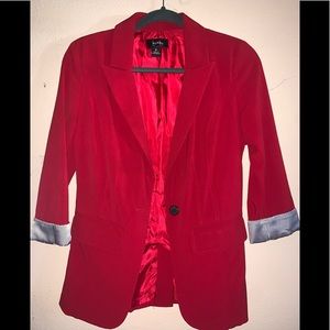 red blazer